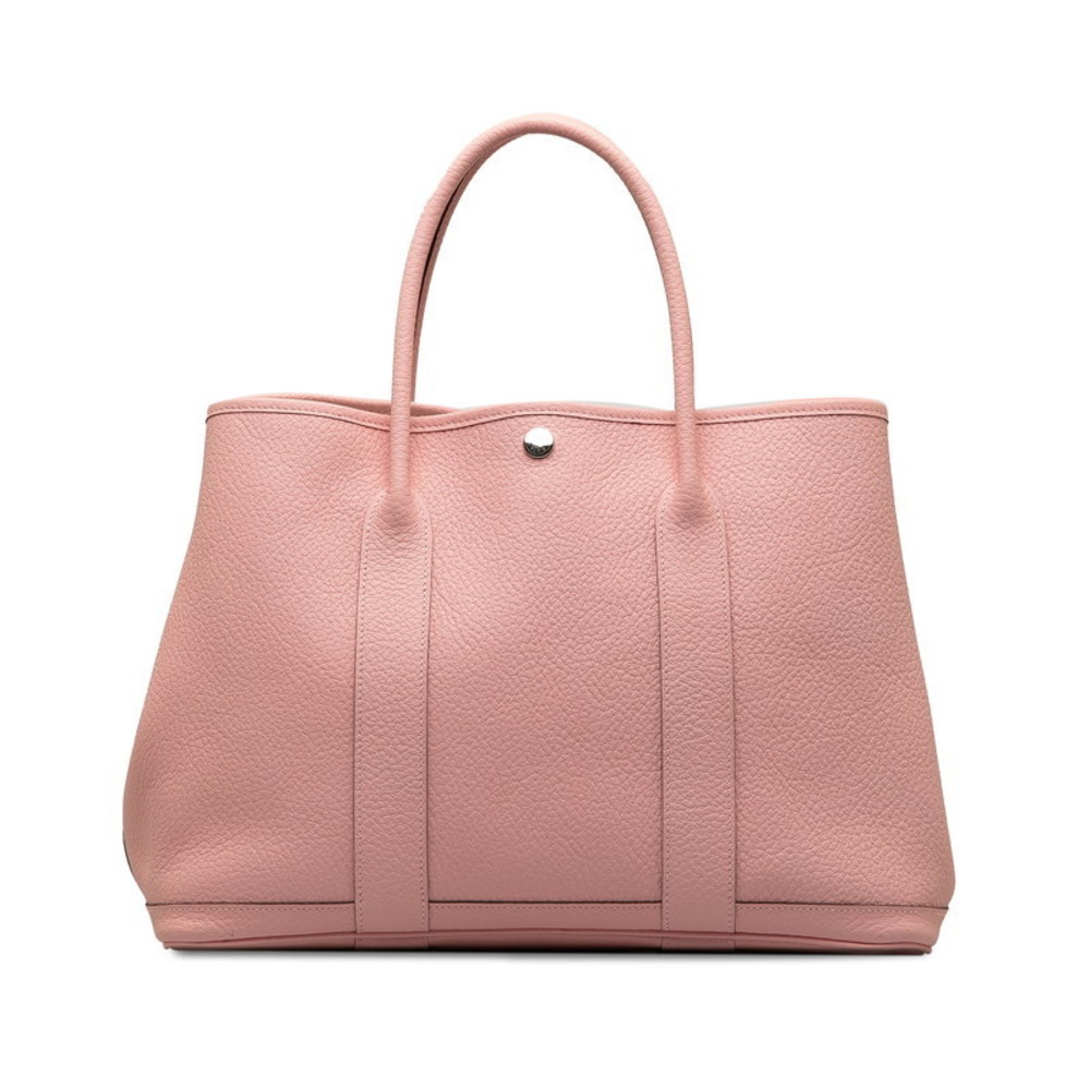 Hermes Hermes Garden Party PM Handbag Pink Leather Handbag T2015